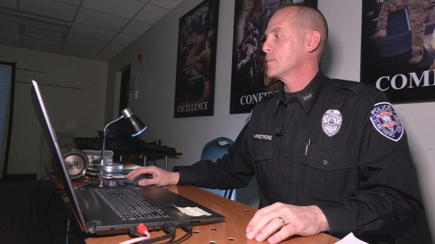 Officer Troy Armstrong runs St. Matthews Police Department simulator training