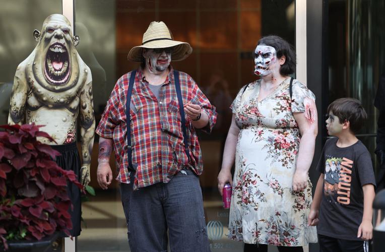 Group of people dressed at Zombie Attack