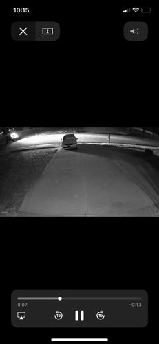 Parked Car Slides down driveway covered with ice and snow