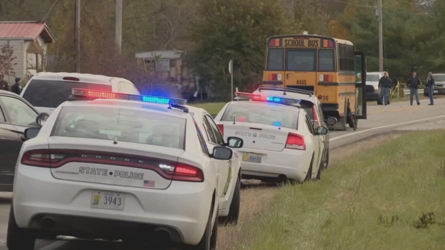 Scene of fatal Indiana school bus stop crash