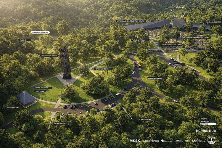 Rendering of Jefferson Memorial Forest master plan - 4.10.26