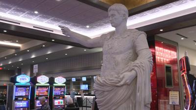 Caesar sculpture at Caesars Southern Indiana