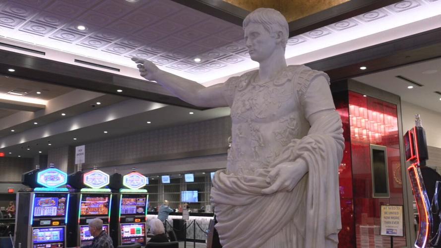 Caesar sculpture at Caesars Southern Indiana