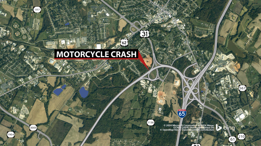 Map of motorcycle crash hardin county