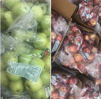 - Apples for sale at the festival this weekend