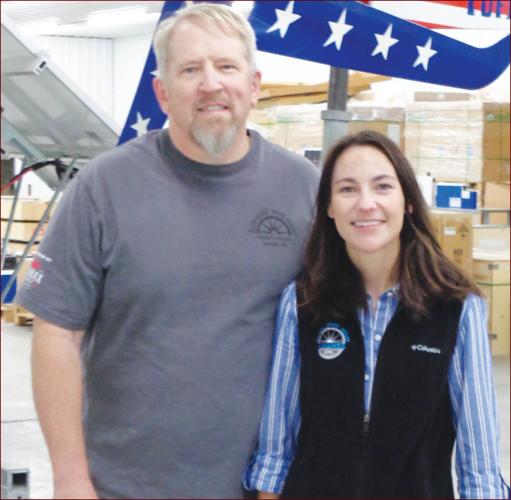 Wes and Crystal Shank at their new Missouri Wind & Solar location just west of Seymour on U.S. 60.