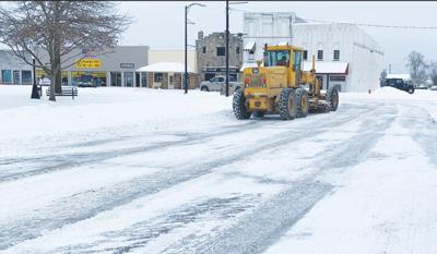 - City square being plowed