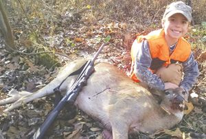 Easton Caswell, 6, second deer