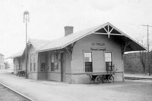 Frisco depot in Seymour 1936