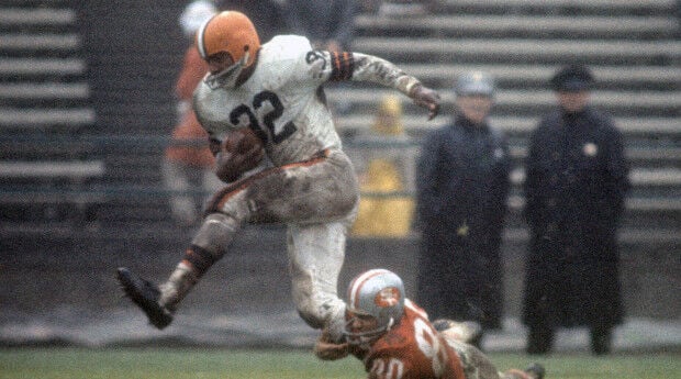 Cleveland Browns Jim Brown, 1964 Nfl Championship Sports Illustrated Cover  Framed Print