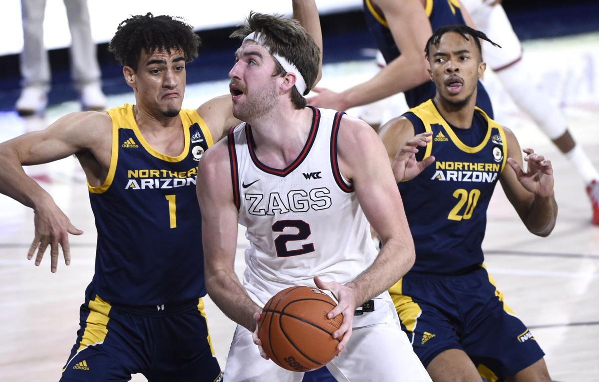 No 1 Gonzaga Manhandles Northern Arizona 88 58 Sports Wenatcheeworld Com