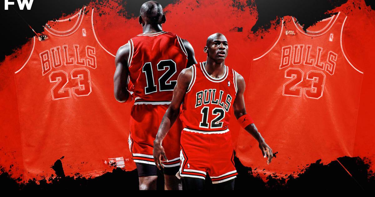 Chicago Bulls guard Michael Jordan wears his old number 23 as he