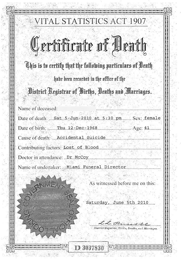 Whatever Happened To | The 'death certificate' from 'Dr. McCoy