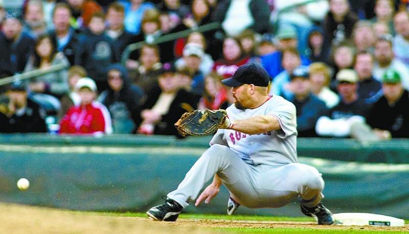 Seattle Mariners infielder Jose Lopez catches a ball during