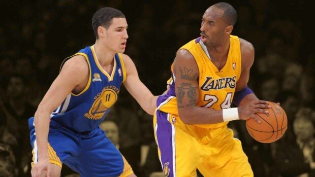 Kobe Bryant Gives Klay Thompson His Game Worn Jersey 