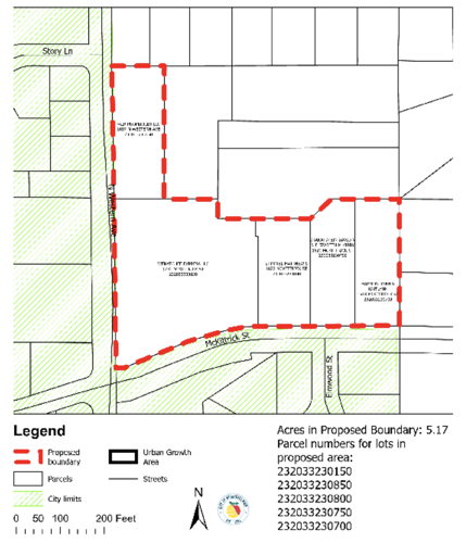North Western Avenue and McKittrick Street annexation map
