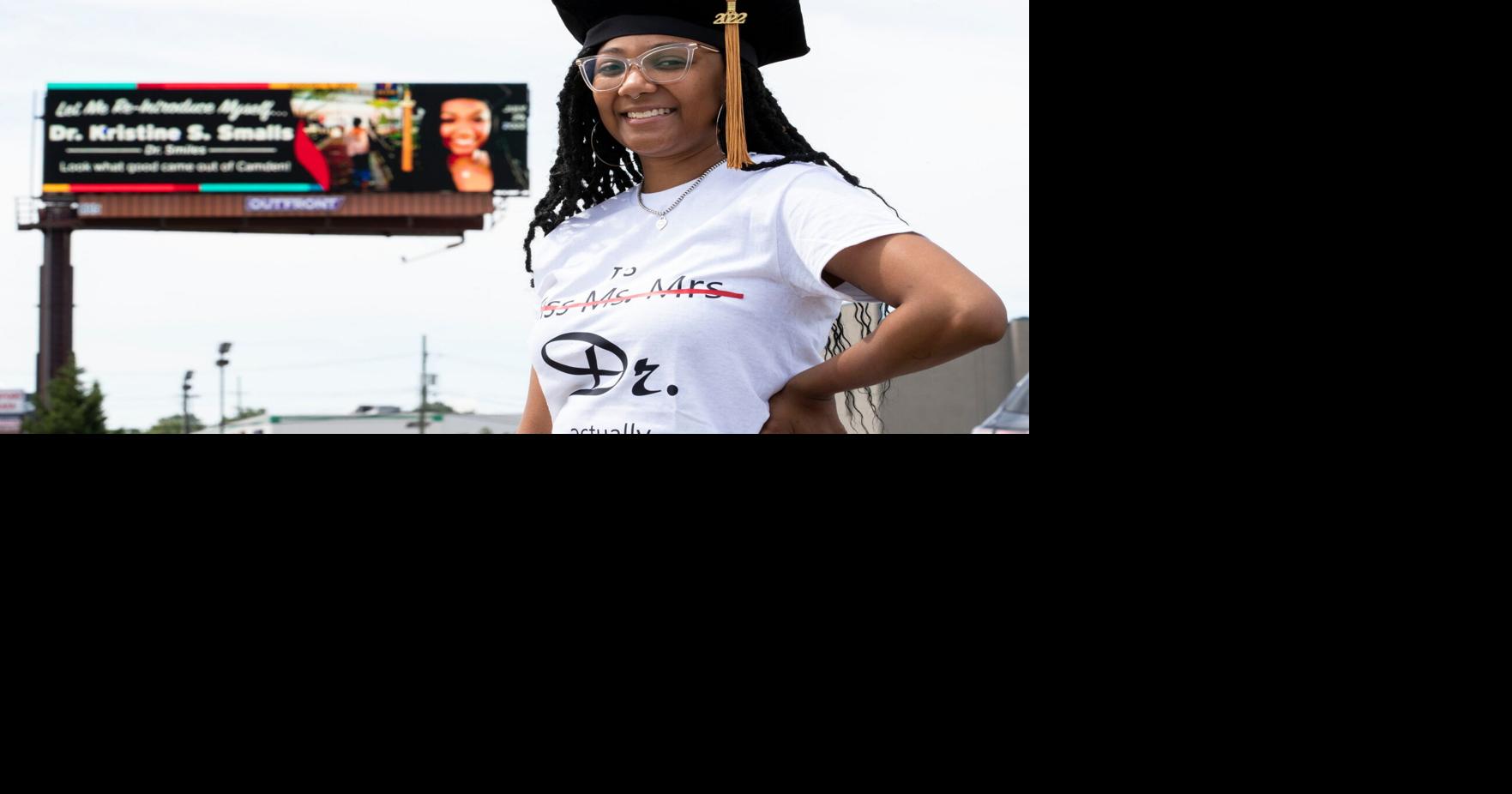 This psychologist just received her doctorate. Her mother took out a billboard to celebrate