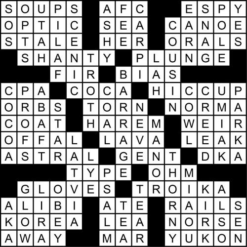 Crossword for Jan. 11, 2024 Empire Press