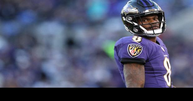 NFL_Jerseys Jersey Baltimore''Ravens''Men #8 Lamar Jackson 15