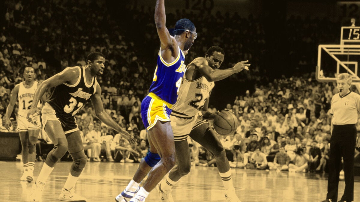 LA Lakers Shirt 80s Basketball Club Tee NBA James Worthy Magic