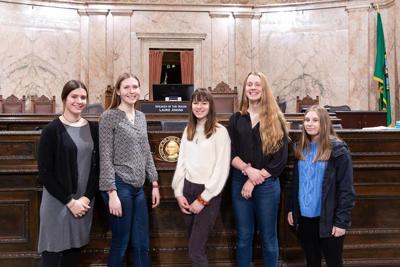 Students visit Olympia to lobby on a variety of bill