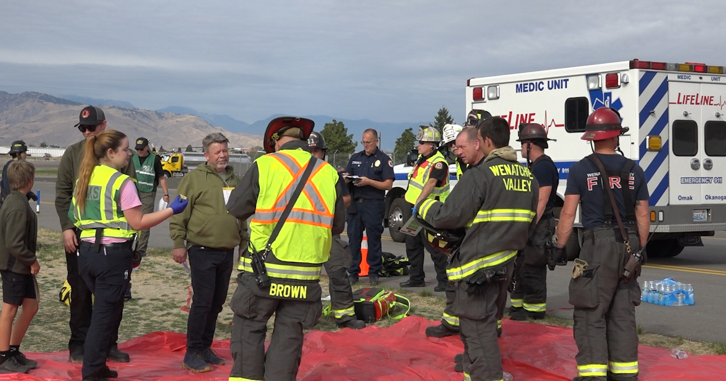 First responders conduct tri‑annual emergency drill at Pangborn Memorial Airport