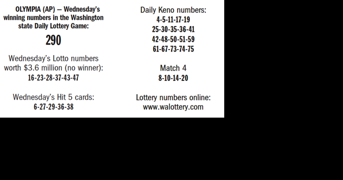 Wa state online lotto results