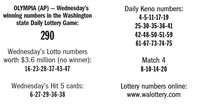 Winning washington deals state lotto numbers