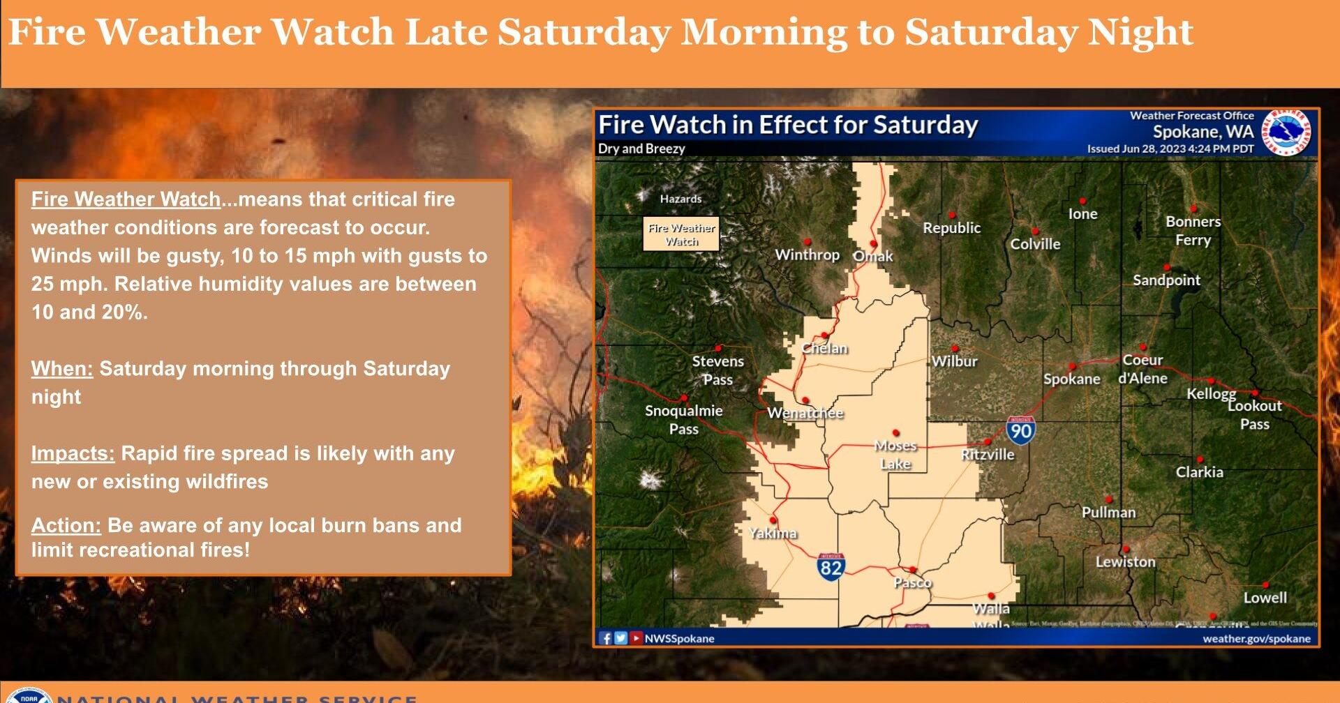 Chance of wildfire higher over weekend, winds and low humidity forecasted - Vimarsana News