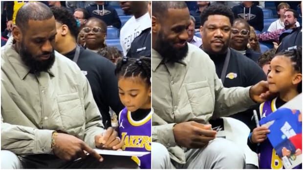 LeBron James In A Good Mood After Big Win vs Thunder, Signing Autographs  For Fans 