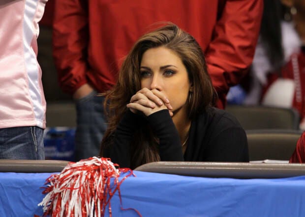 Katherine in an Alabama jersey. A.J. was a quarter back for