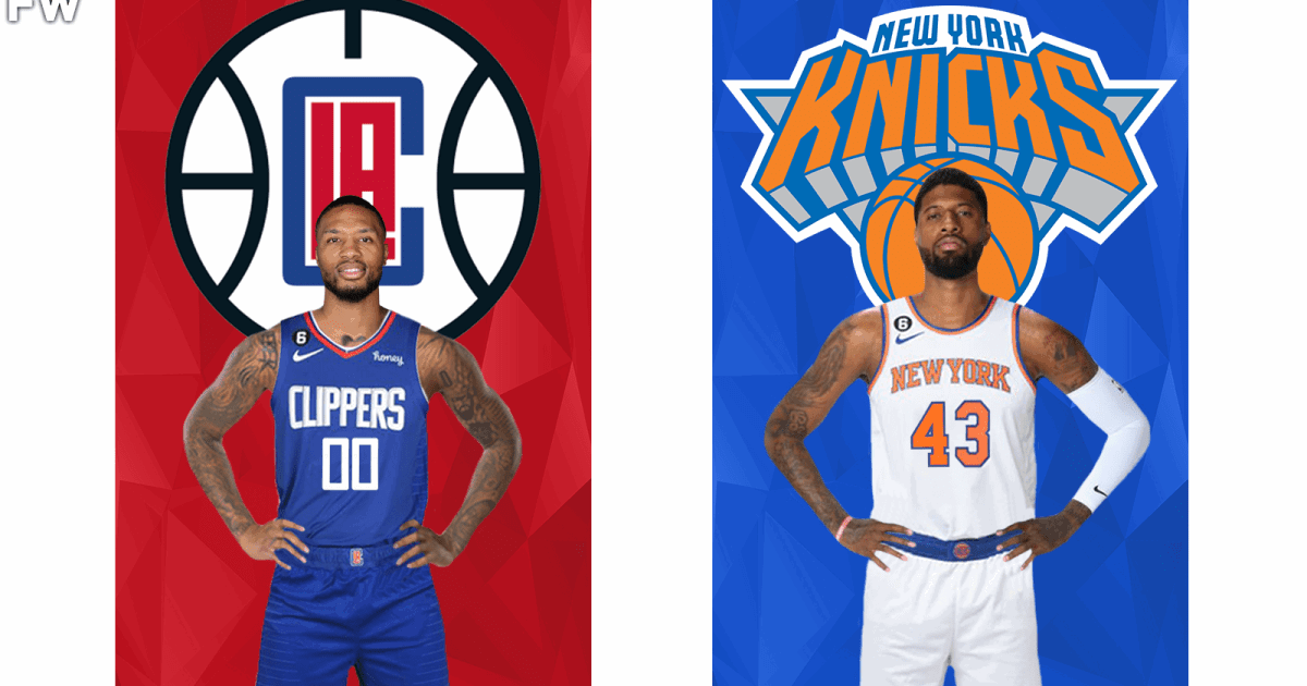 Proposed 3-Team Blockbuster Trade Sends Damian Lillard To The Clippers, And  Paul George To The Knicks, Fadeaway World