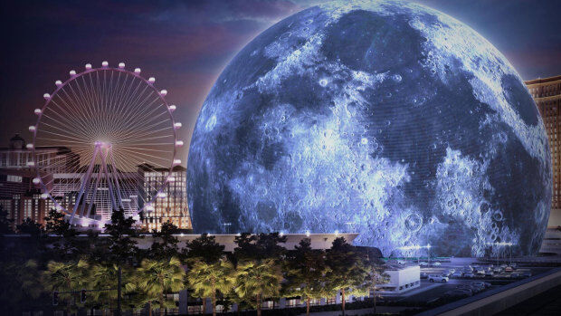 This Proposal Imagines a Massive Moon Touching Down in Las Vegas