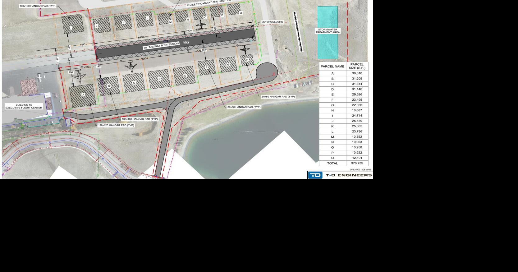 4.1 million Pangborn Memorial Airport hangar, taxiway project moves