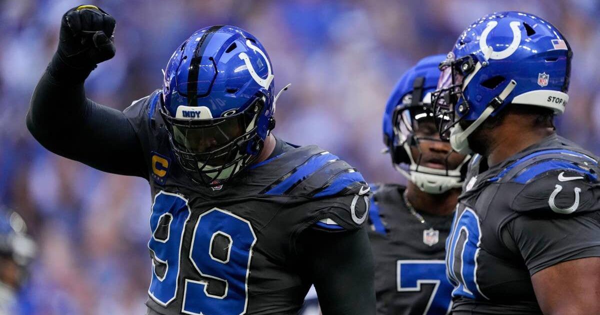 indianapolis-colts-defensive-tackle-deforest-buckner-99-celebrates-a-tackle-sunday-sept-27-2026-during-a-game-against-the