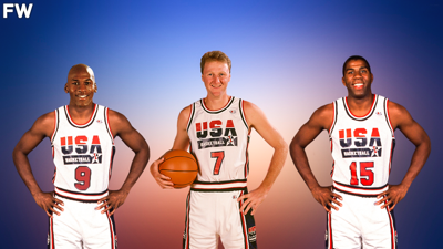 Michael Jordan, Larry Bird and Magic Johnson on the same team