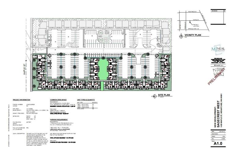 95unit apartment complex proposed for Wenatchee's Maple Street Business