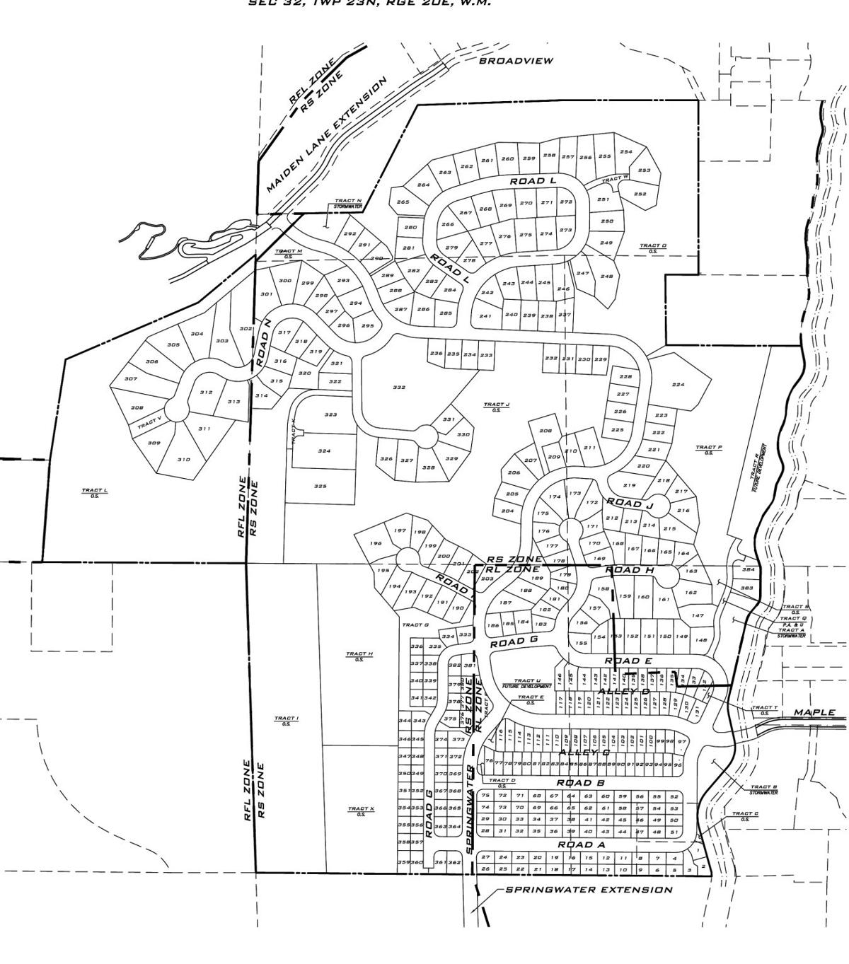 Plans filed for 384lot subdivision in the foothills above Maple Street