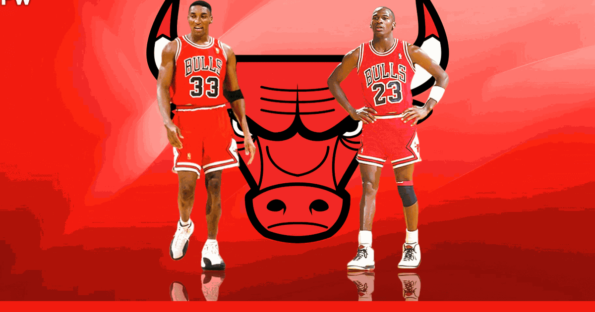 Download Michael Jordan in His Iconic Bulls Jersey Wallpaper