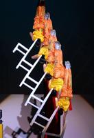 Chinese acrobats tumble, juggle, contort and balance on stage