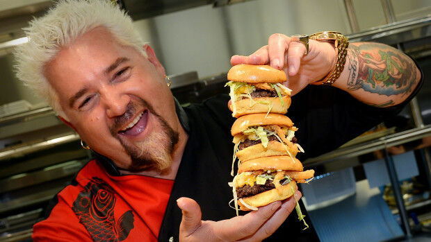 Guy Fieri Eats a Honey Butter Chicken Biscuit