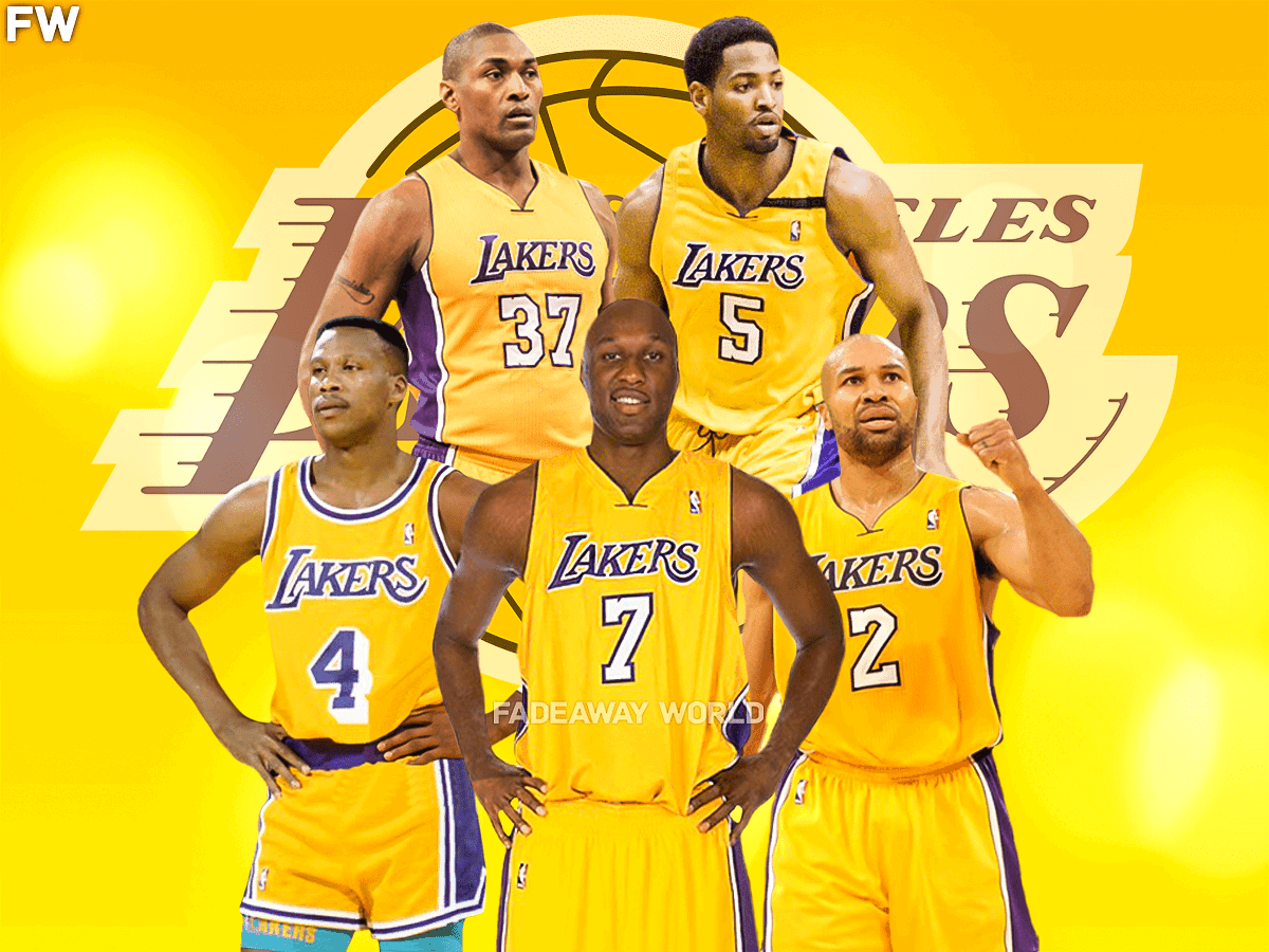 lakers uniforms through the years