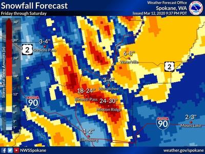 Update Mission Ridge Could See More Than 2 Feet Of Snow This