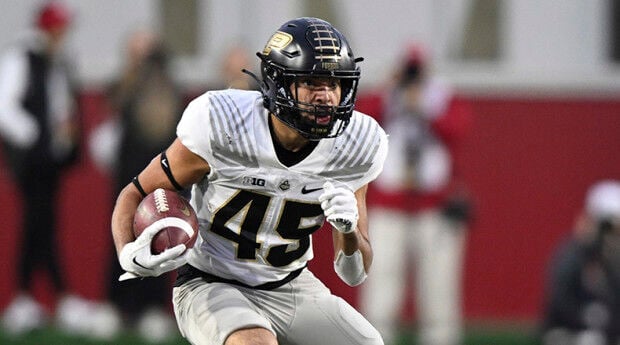 Another pair of cleats for a Purdue football player I just