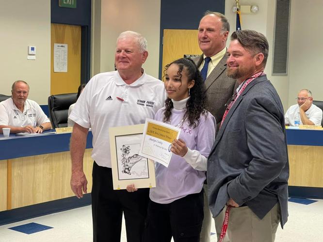 Vernon Parish School Board Recognizes Counselors of the Year & Art