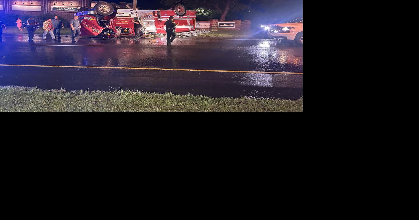Fire Engine Crashes in Leesville while Responding to Structure Fire ...