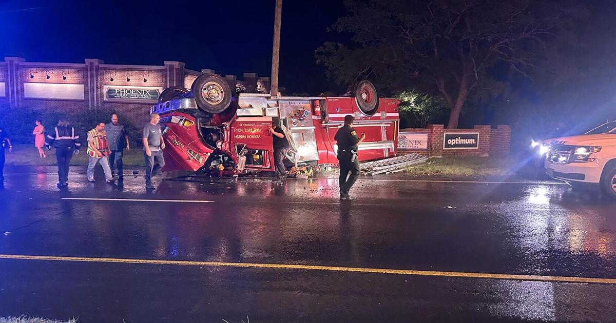 Fire Engine Crashed Fire Engine Crashes in Leesville while Responding to Structure Fire ...