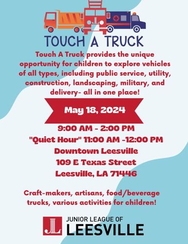 Junior League of Leesville Touch a Truck Event | Calendar ...