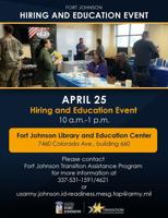 Fort Johnson Hosting Hiring & Education Event