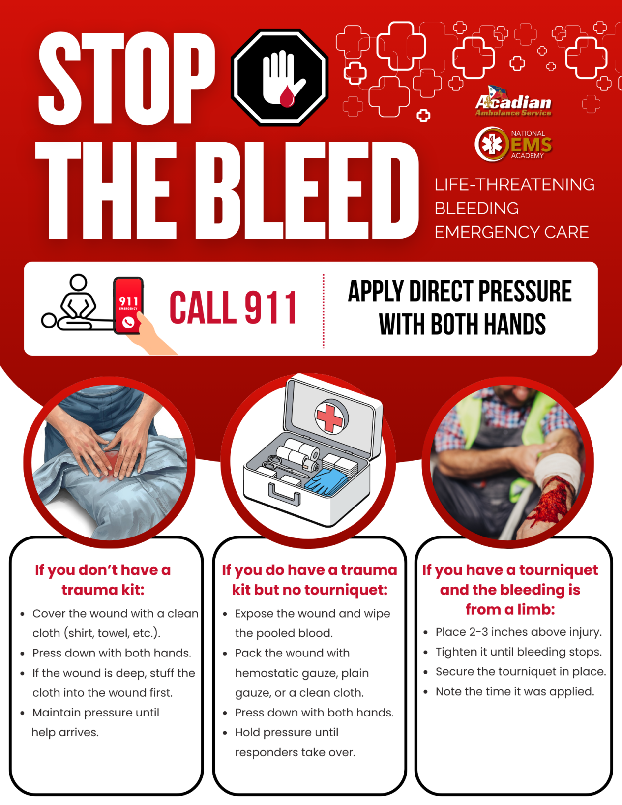 Seconds Matter: Acadian Ambulance Shares Tips to Stop the Bleed | News ...